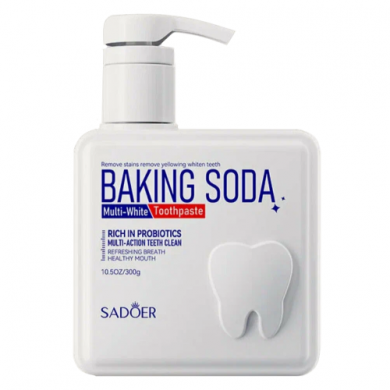 Отбеливающая зубная паста с пищевой содой и мятой Sadoer Baking Soda