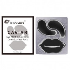 Набор патчи для глаз и патчи для губ SersanLove Caviar (10 шт)