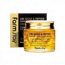 Антивозрастной крем для лица Farm Stay 24K Gold & Peptide Perfect Ampoule Cream