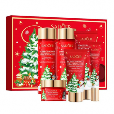 Набор для ухода за кожей лица Sadoer Christmas Pomegranate 6 в 1