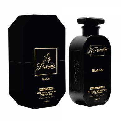 Парфюмированный шампунь для волос La Parretto Black for unisex (Sulfate Free) 400 мл