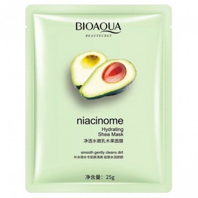 Очищающая маска для лица Bioaqua Niacinome с маслом ши и авокадо