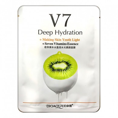 Витаминная маска для лица Bioaqua V7 Deep Hydration с экстрактом киви
